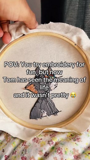 Tom embroidery design #creatorsearchinsights #beginnerembroidery #embroiderytips #fyp #uniqueembroiderydesign #Tomembroidery
