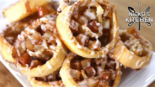 Apple Pie Pinwheel Cookies with Vanilla Glaze