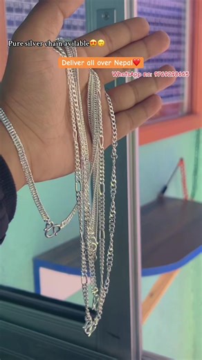 Pure silver chain restocked guys😍❤️‍🩹#fypシ゚ #puresilverchain #viralvideo #deliveryallovernepal🇳🇵worldwideshipping #arghakhanchi_muser