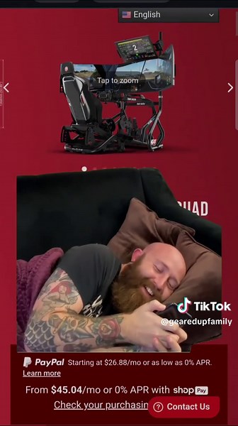 Inside look of Me at night Browsing looking at a TrakRacer Monitor Mount & being over excited thinking of the day that I can have my monitors mounted solid and not shake on my rig. #TrakRacer #GearedUpFamily