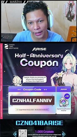 2 REDEEM CODE CZN - Chaos Zero Nightmare