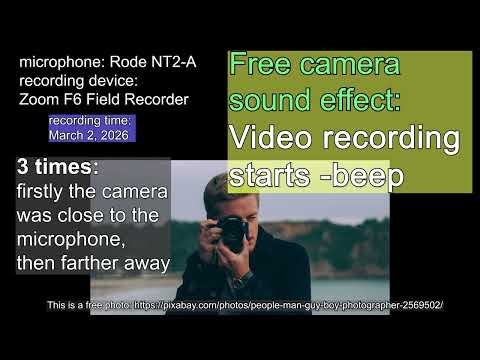 Video recording starts beep, Free camera sound