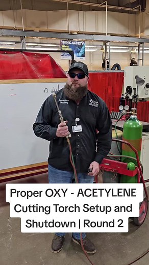 Proper Oxy-Acetylene Setup and Shutdown | Round 2 #foryo #foryourpage #careertechteacher #bluecollar #educational #torch