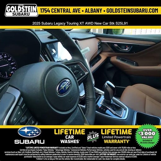 2025 Subaru Legacy Touring XT AWD New Car Stk S25L91