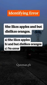 Identifying Error | English grammar #englishquiz #milliionviews #brainteaser #civilserviceexam2025 #letexam2025 | 𝚀𝚞𝚒𝚣𝚖𝚊𝚗.𝚙𝚑 𝟸.𝟶