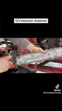 How to use a princess auto/harbor freight 12 V chainsaw sharpener ￼