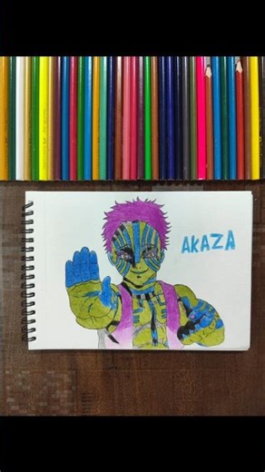 Akaza Drawing #shorts #drawing #art #anime