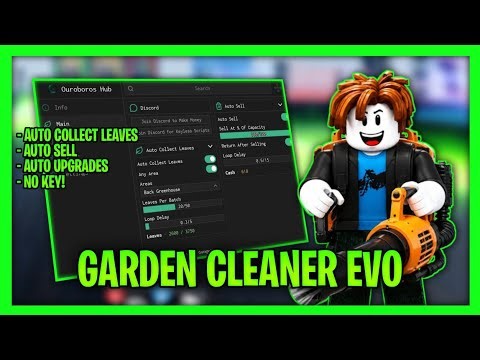 *NEW* Garden Cleaner Evolution Script - Auto Collect Leaves, Auto Upgrades, Auto Rebirth (Keyless)