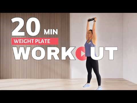 20 Min Weight Plate Routine | Full Body Strength Training for Women at Home