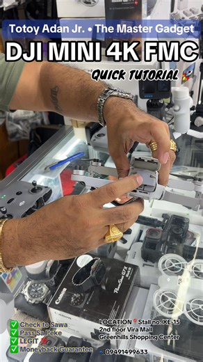 17K views · 279 reactions | Quick tutorial : DJI MINI 4K FMC #themastergadget #PassSaPeke #totoyharrygadget #checktosawa #Greenhills | The master gadgets | Facebook