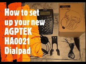 How to set up AGPTEK HA0021 Hands free Call Center Dialpad Corded Telephone.