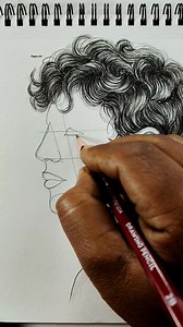 How to draw side profile face view - with depth ✍️🔥 #art #artist #pencildrawing #facedrawing #artexhibition | Pappu art