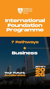 Start your Foundation Programme in January 2026 and progress straight to your Undergraduate degree by September 2026. Experience university life as you learn, connect, and grow in a supportive academic environment that builds confidence and prepares you for what’s next. Start now. Progress ahead. Apply today for the January 2026 intake. | Middlesex University Dubai | Facebook