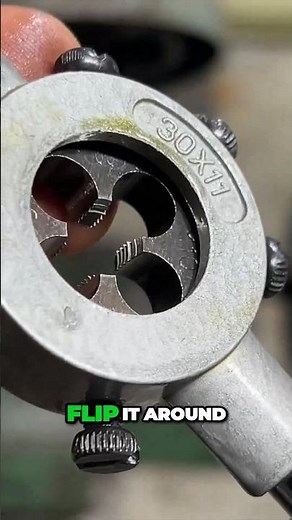 Keep Those Threads Straight! How to Hand Thread With A Die #machinist #threading #lathe #tools