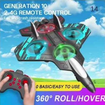 Glider Flying Helicopter Stunt Fighter Airplane Toy With Light