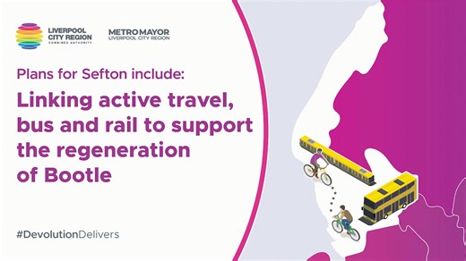 #DevolutionDelivers | We're investing £1.6bn in our transport network, investing in every part of The Liverpool City Region to: 👨‍👩‍👧Connect communities 🏘️Support new housing development 🏗️Unlock regeneration 📈Drive economic growth Find out more about our transport plans for Sefton👇 https://www.liverpoolcityregion-ca.gov.uk/news/new-rail-stations-rapid-transport-links-and-smart-ticketing-mayor-unveils-city-regions-1-6bn-transport-investment | Liverpool City Region Combined Authority