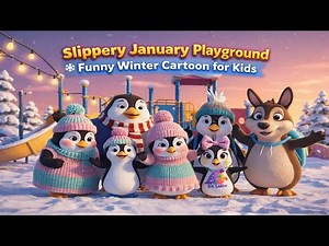 Slippery January Playground ❄️🛝 Funny Winter Cartoon for Kids