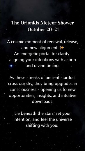 Orionids Meteor Shower 2025 🌠 Powerful Energy for Release & Clarity