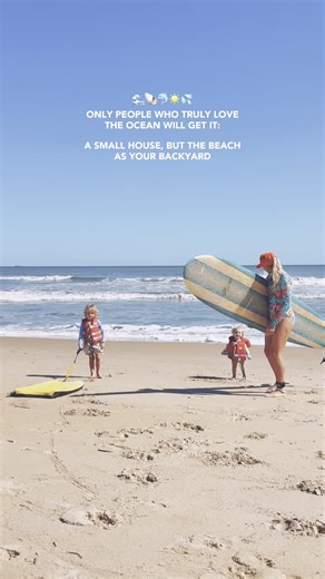A shack with 1 bathroom, but you can walk 2 minutes to surf 🌊🐬✨🐚 this is what I love about social media, is connecting with people all over the world who just get it, who relate to how you think & feel 💕✨ #beachlife #beachliving #coastalliving #family #beachvibes