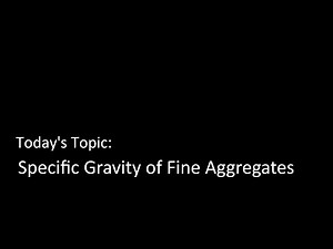 CMT - Specific Gravity and Absorption of Fine Aggregate