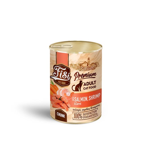 Fisi Υγρή Τροφή για Ενήλικες Γάτες σε Κονσέρβα με Γαρίδες 400gr FS204