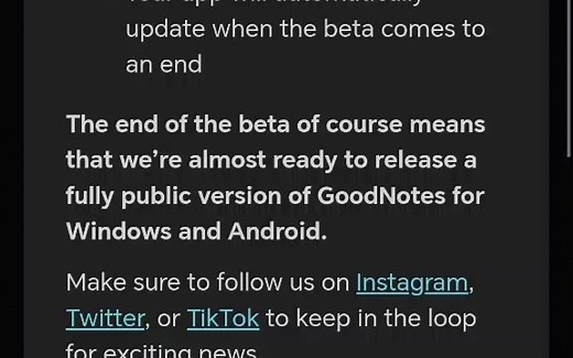 goodnotes安卓和windows版本将要上线，新的三星tap S9内置goodnotes