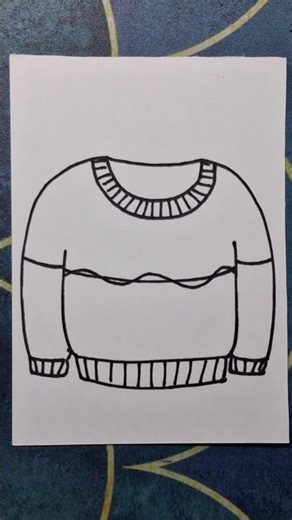 sweater drawing, winter wear drawing
