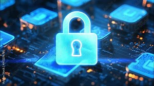 Cyber Security: A Chain of Padlocks Protecting Data on a Circuit Board