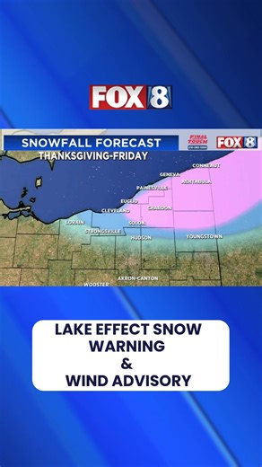 52K views · 164 reactions | TRACKING: SNOW and WIND for the holiday. Check out the full details: https://fox8.com/weather/lake-effect-snow-warning-wind-advisory-what-to-know-for-holiday-travel/ | Fox 8 News | Facebook