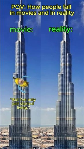 Movie Falls vs Reality Falls 😂 #shorts #funny #relatable