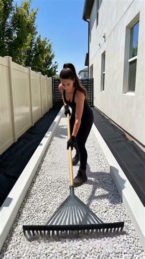 DIY Narrow Yard Makeover | Raised Planters, Walkway & Landscape Lights ✨🌿