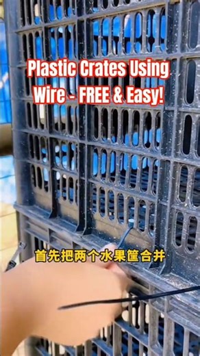 Build a Chicken Coop From Old Plastic Crates Using Wire – FREE & Easy! #shorts #chicken #farmlife