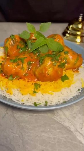 Creamy Chicken Meatballs with Saffron Rice 🍗🍚 | Easy Family Dinner #cooking