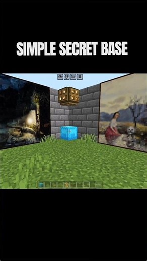 SIMPLE SECRET BASE #fadas #minecraft #gaming #trend