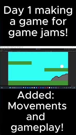 Unity: Day 1 making a game for my first game jam! 👍🔥#Shorts
