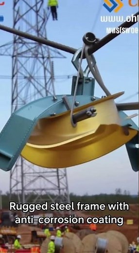 🔑 High Voltage ADSS/OPGW Cable Stringing? You Need This Quadrant Pulley!