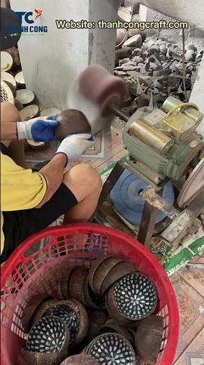 How to Polish Coconut Bowls By Thanhcongcraft