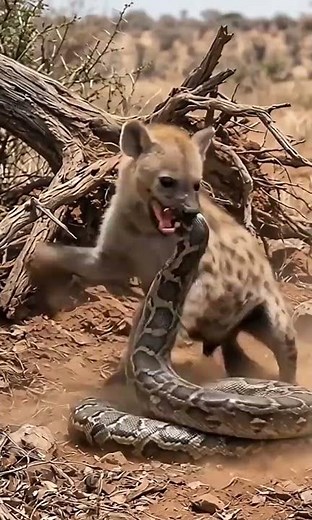 Snake vs hyena #youtubeshorts #viral #viralvideo