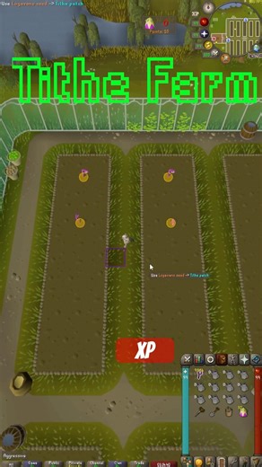 Non sweaty tithe farm!a quick way to get some xp good for iron #gaming #osrs #osrsguide #osrsmobile