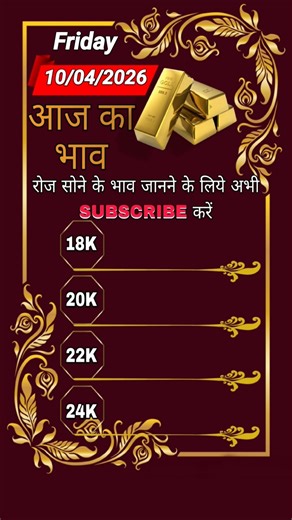 10/04/2026 Today's Gold Price Today Gold Rate India | Latest Gold Price Update 2026 #todaygoldrate