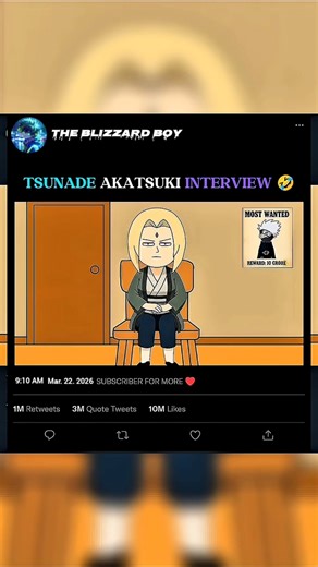 TSUNADE AKATSUKI INTERVIEW 😂🤣 #anime #shorts