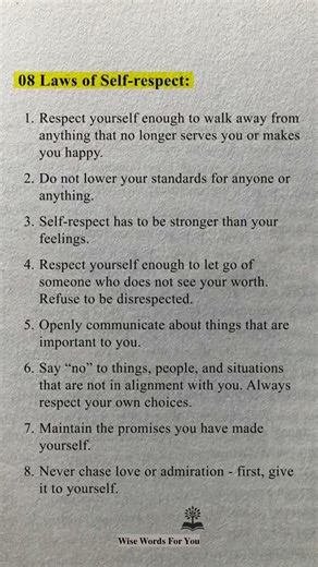 8 Self-Respect Rules #selfrespect #youtubeshorts