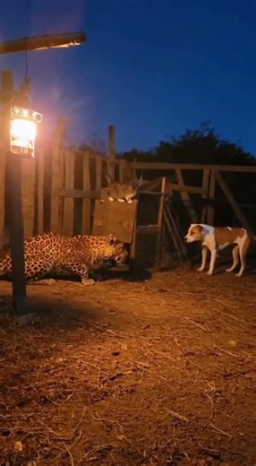 Check out this nighttime encounter between a **dog** and a **predator**! This **animal** confrontation with **wild animals** was **trending** for a reason. The **wildlife** encounter is also pretty **funny**! | Rescue Stories
