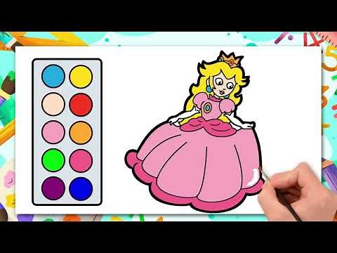 Learn how to draw and color Princess Peach