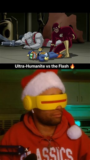 Bakaedits on Instagram: "On his way back to the orphanage after running into Ultra-Humanite, the Flash clashes with him and even gets the best of him BUT in the midst of their conflict Humanite accidentally breaks Wally’s toy for the kids! 😳 The hard work he did just to get one all for it to crumble down under Humanite’s weight 😭 Also I totally thought it was Barry, it’s actually Wally! #superman #theflash #justiceleague #dccomics #c4nti #explore #explorepage"