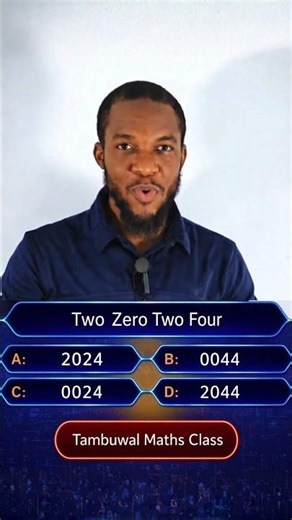 Which option represents TWO ZERO TWO FOUR?