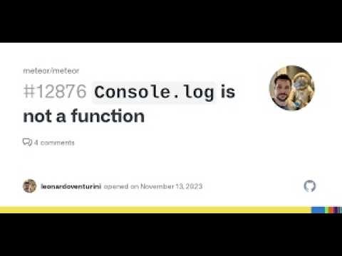 How to fix: console.log is not a function