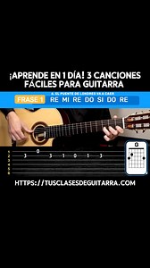 484K views · 6.9K reactions | ⚠️ ¿Principiante en guitarra? Te dejo 3 canciones fáciles para aprender a tocarlas en un solo día.  #tutorials #musica #guitarra #acordesdeguitarra #guitarraacustica #acordes #acordesguitarra #guitarrafacil #guitartok #guitartutorial #guitarlesson | Tus Clases De Guitarra | Facebook