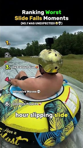 Ranking Worst Slide Fails Moments 😱💀
