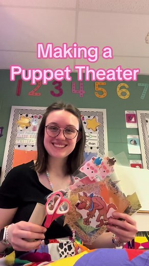 Budget friendly puppet theater! #elementaryschool #primaryschool #homeschool #budgetfriendly #diy #comprehension #teacheringreading #firstgrade #elementary #firstyearteacher #classroomfind #teacherfind #school #projectbasedlearning #makelearningfun